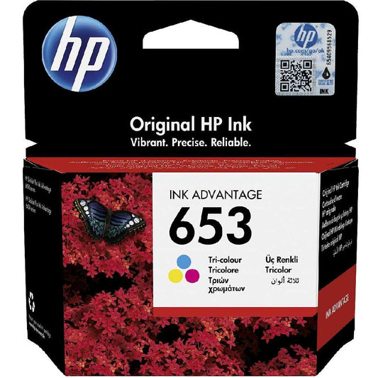 Tinta HP 3YM74AE 653 Ink advantage AIO 6000/6400 tri-color