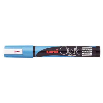 Marker Uni pwe-5m kreda metallic plavi