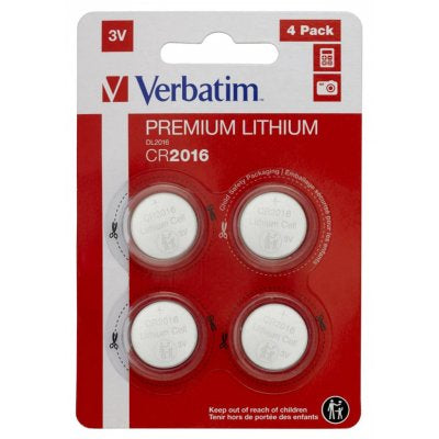 Baterije Verbatim, litijske, CR2016 3V, 4pack