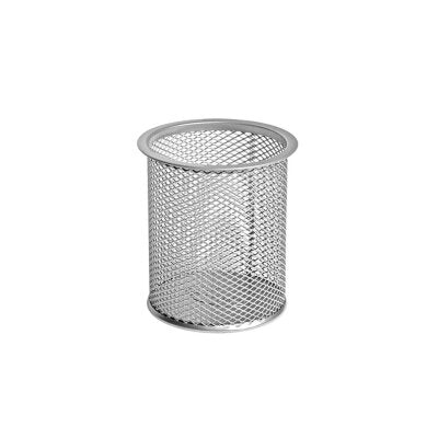 Čaša za olovke Forofis metalna žica okrugla 7,5x10cm srebrna