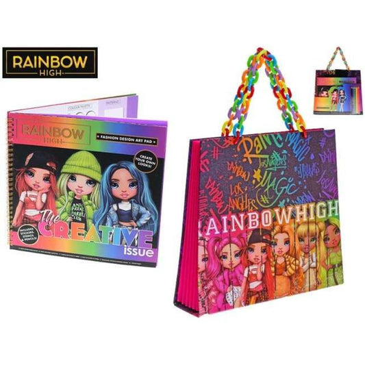 Modni set za igru s torbom i bilježnicom rainbow high
