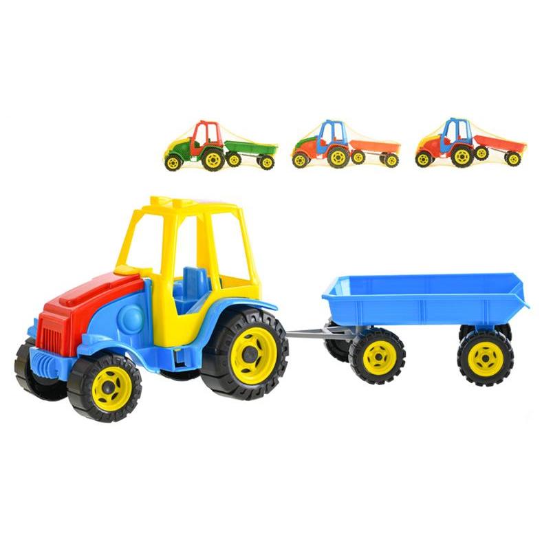 Plastični traktor s prikolicom 41cm