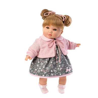 Lutka berbesa roza jakna- priča 40cm