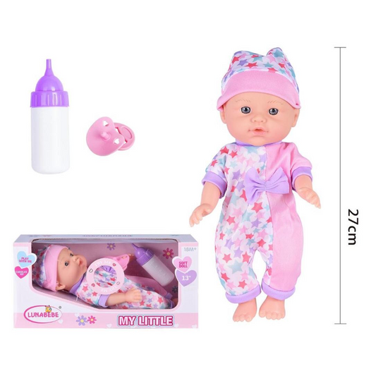 Lutka beba s dudom i bočicom koja piški